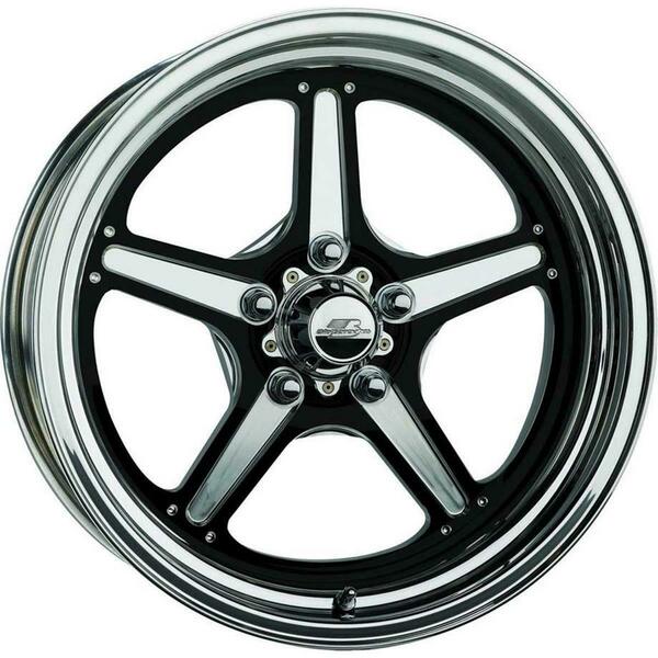 Billet Specialties 15 x 3.5 in. Street Lite Wheel, Black BSPBRS035356517N